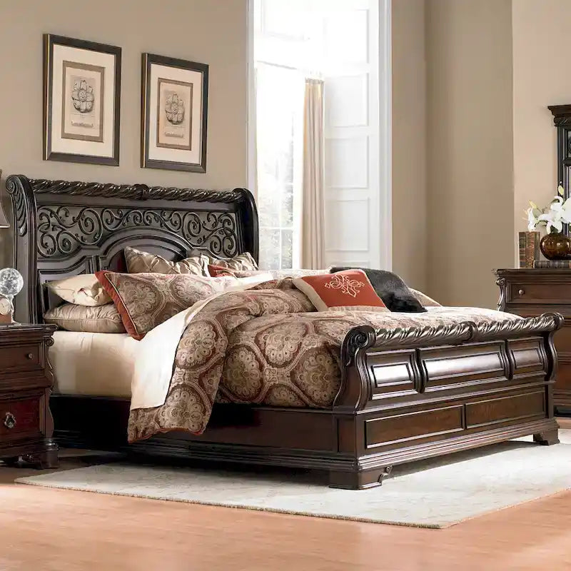 Gracewood Hollow Arbor Place Brownstone Sleigh Bed