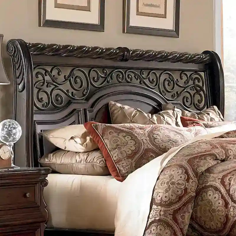 Gracewood Hollow Arbor Place Brownstone Sleigh Bed