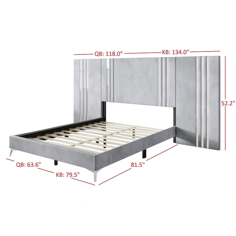Laytec Upholstered Platform Bed