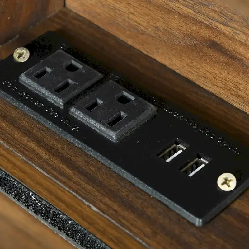 Queen size Upholstered Platform Bed with Twin XL Size Trundle