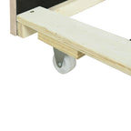 Queen size Upholstered Platform Bed with Twin XL Size Trundle