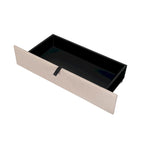 Queen size Upholstered Platform Bed with Twin XL Size Trundle