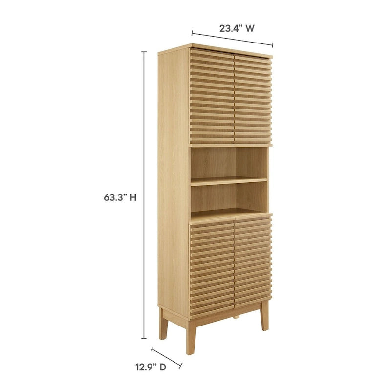 Render Tall Bathroom Storage Cabinet